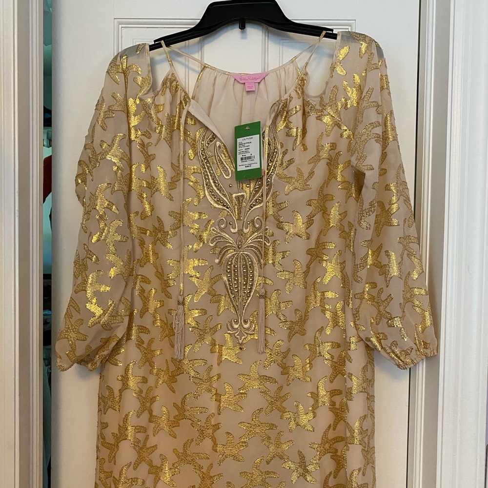 Gold Starfish Lilly Dress